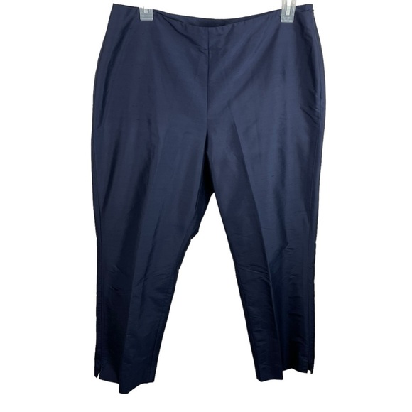 Lauren Ralph Lauren | Navy Blue Silk Dress Pants - Picture 1 of 6